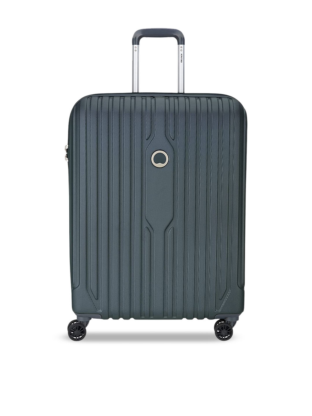 

DELSEY Textured Medium Trolley Suitcase Bag, Grey