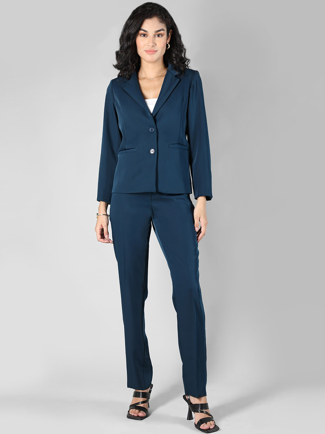 

HONNETE Regular Fit 2 Pieces Summer Formal Suits, Teal