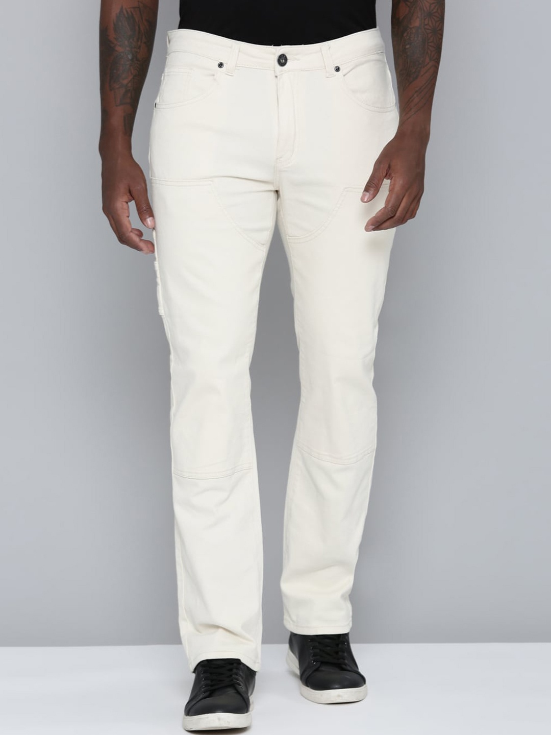 

WAIMEA Men Mid-Rise Stretchable Jeans, Cream