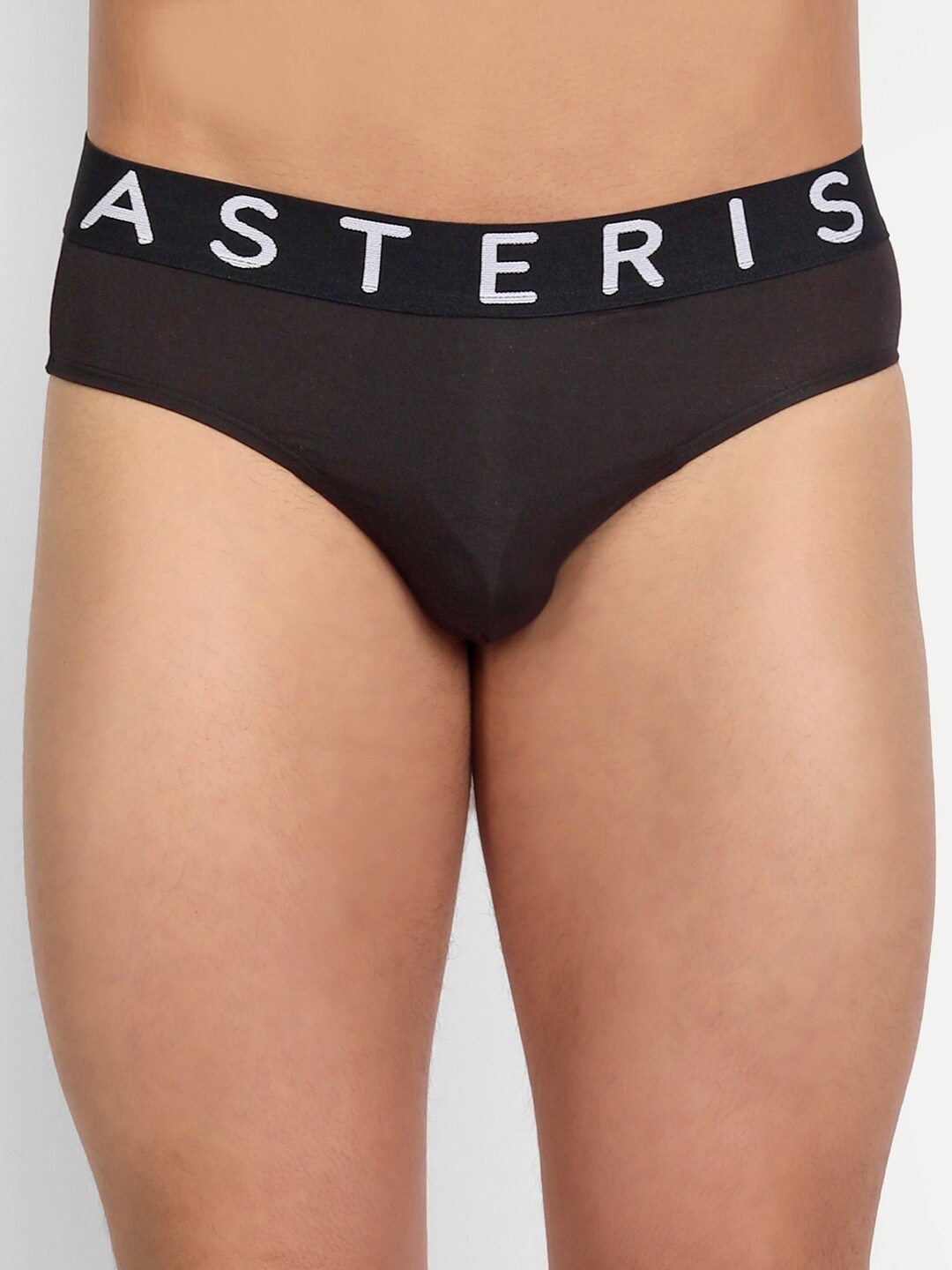 

Asterisk Men Pack Of 3 Basic Briefs MBR-3CBK-XS-04, Black