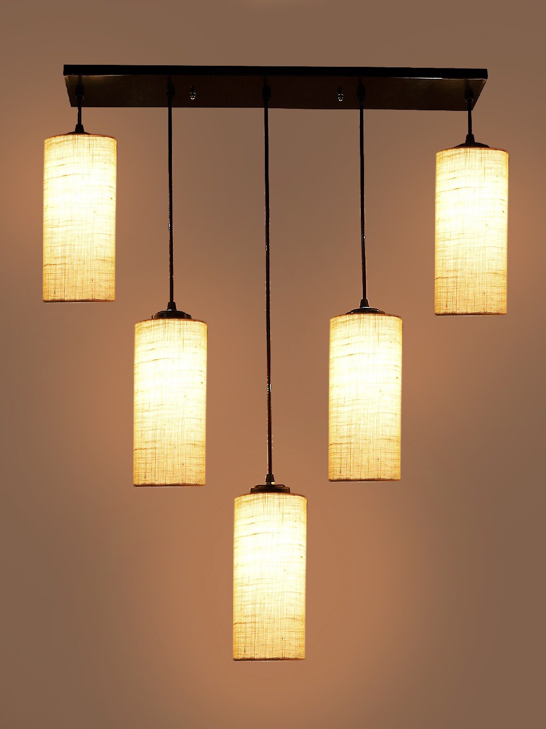 

Devansh White Round Quintuple Hanging Lamp