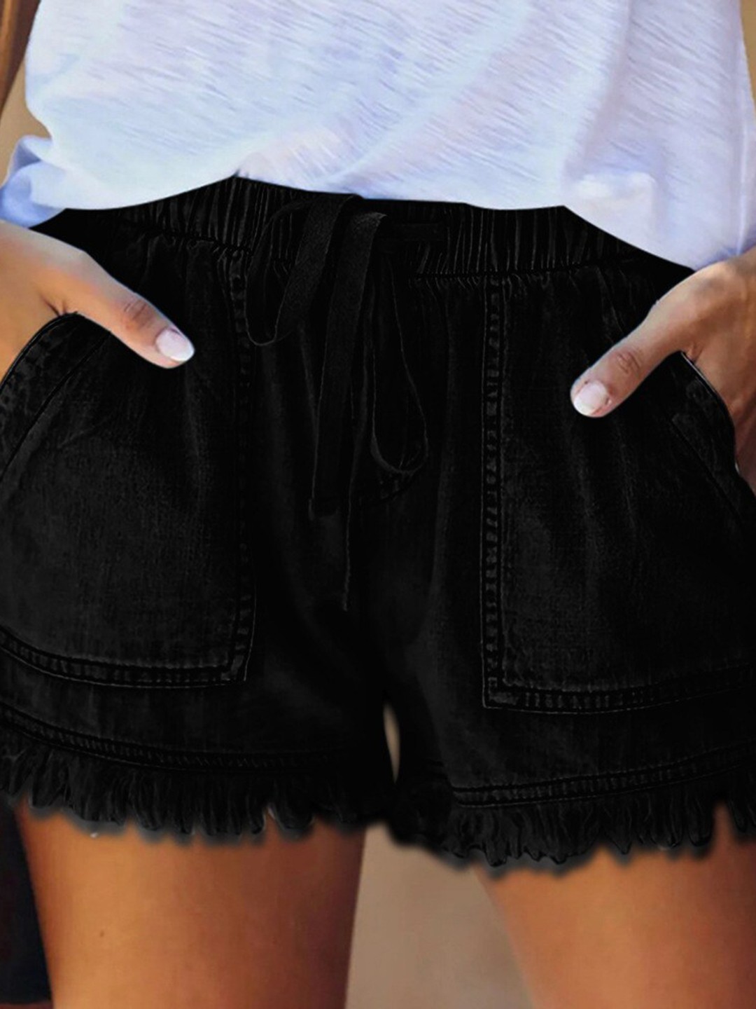 

BoStreet Women Black Loose Fit Shorts