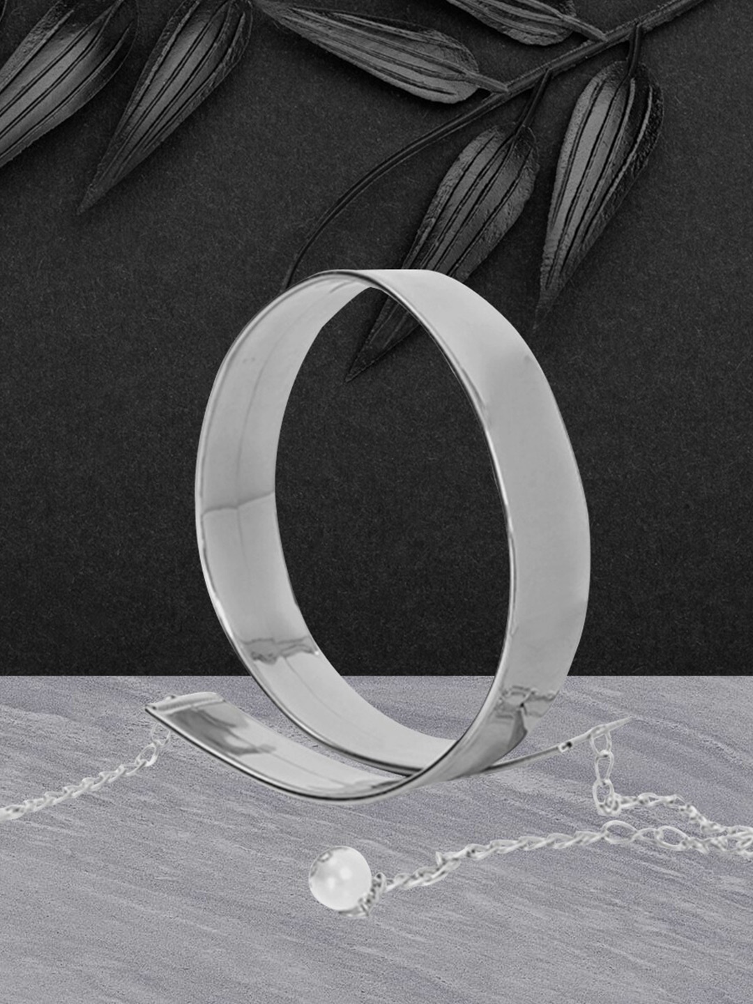 

DressBerry Women Silver Belt with Interlock Closure