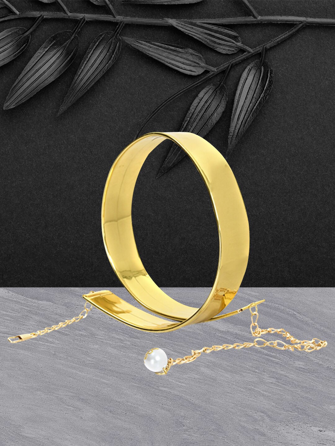 

DressBerry Women Gold Casual Belt with Interlock Closure
