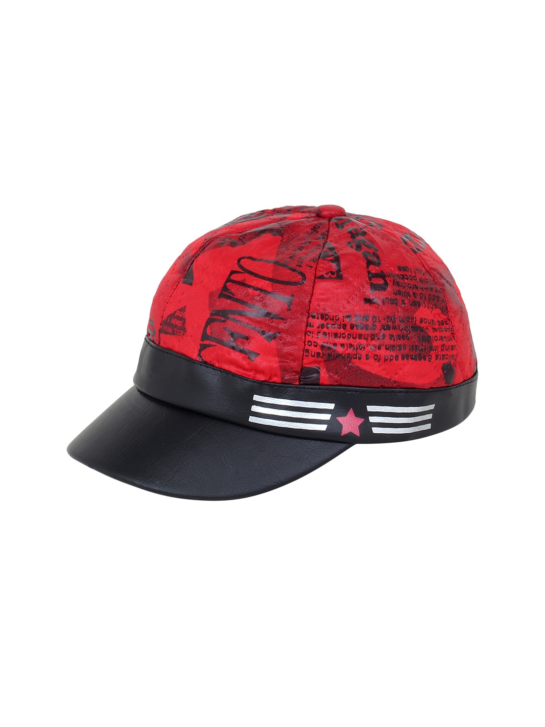 

Zacharias Boys Typography Printed Baseball Cap, Red