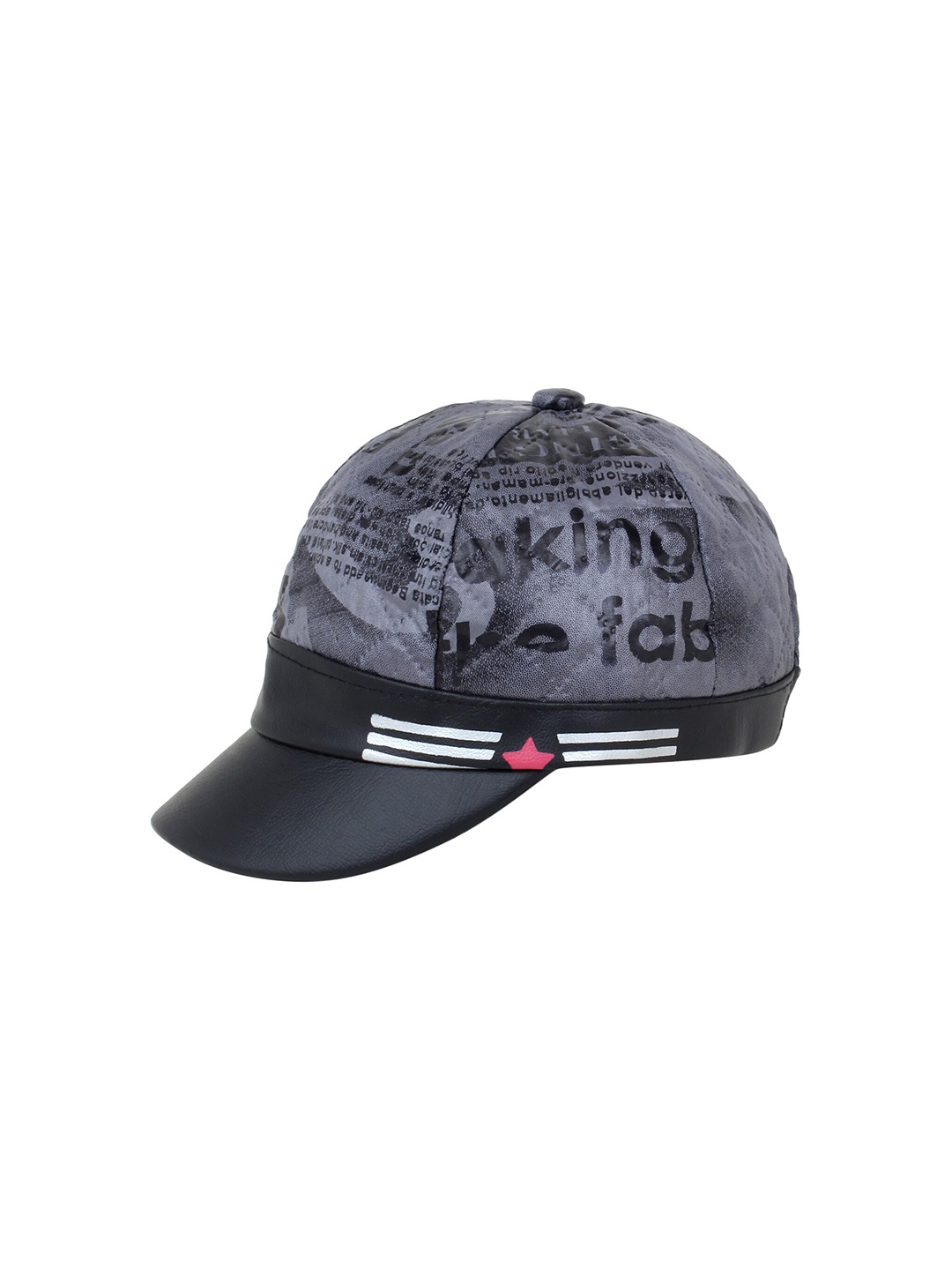 

Zacharias Boys Typography Printed Baseball Cap, Grey