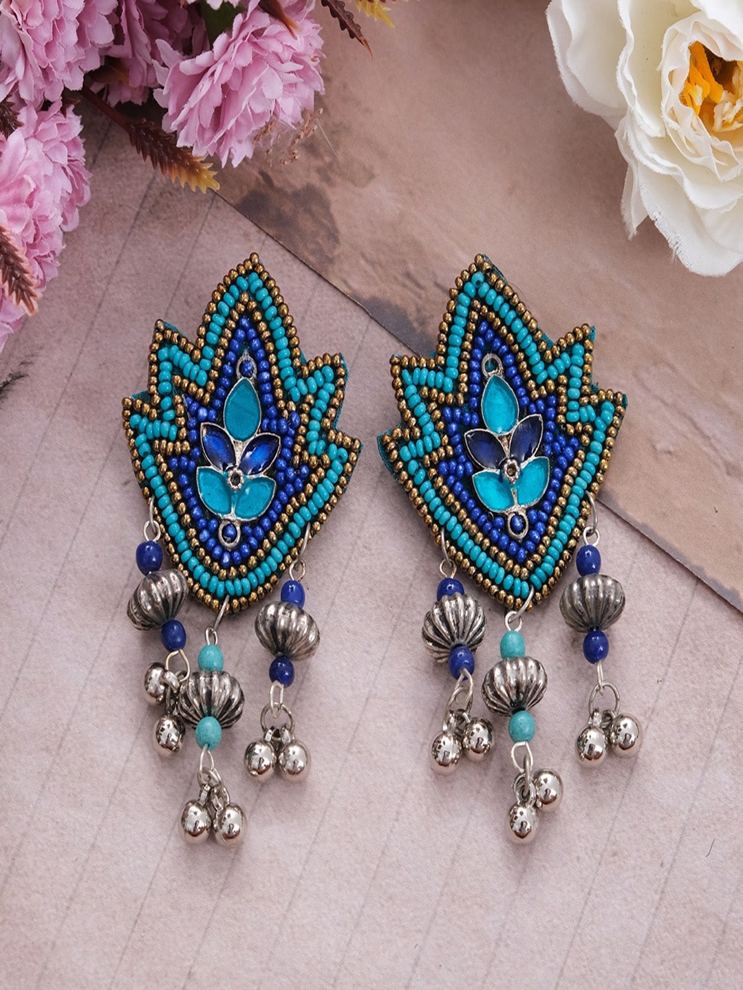 

UNIVERSITY TRENDZ Classic Drop Earrings, Blue