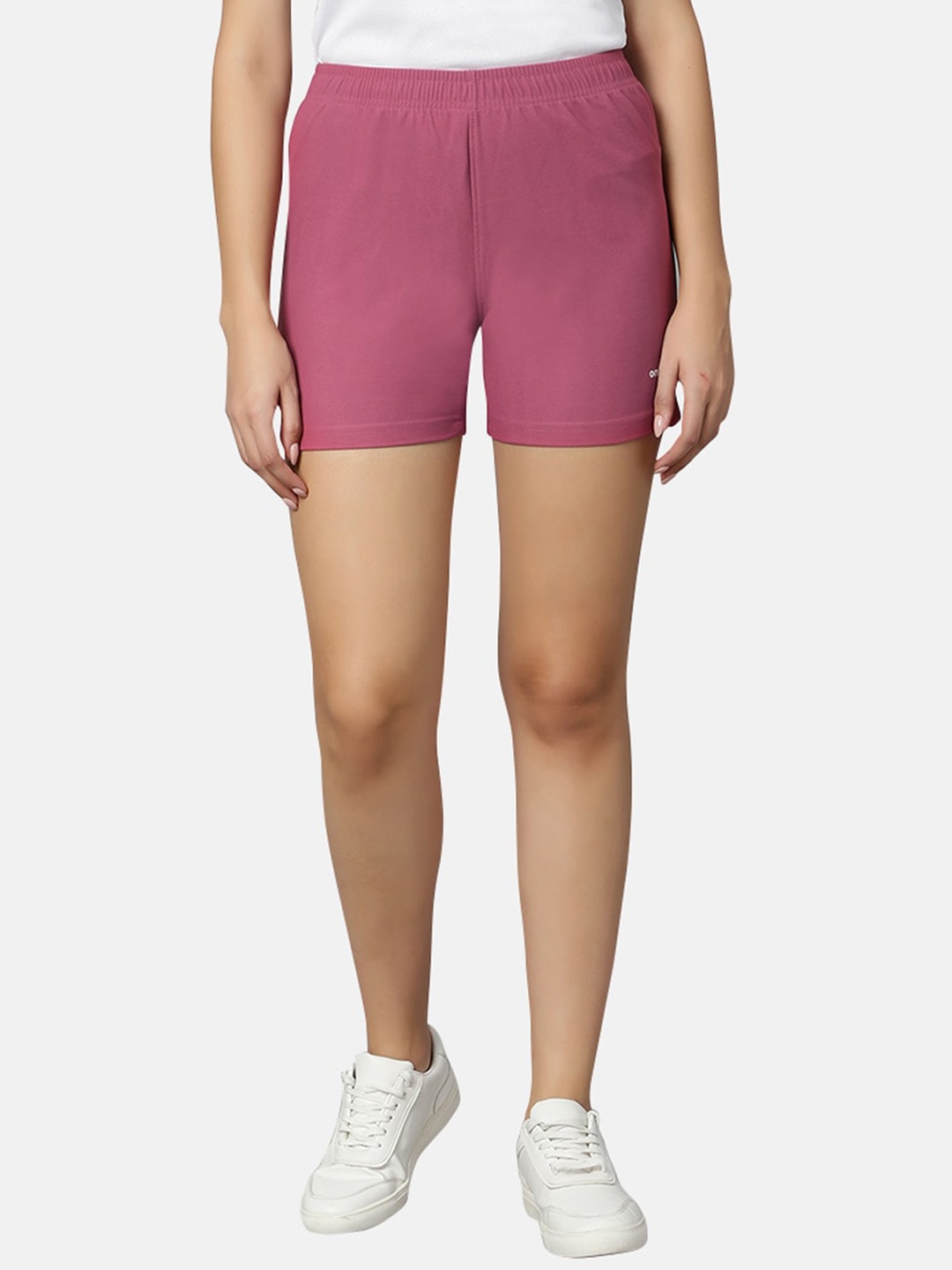 

Omtex Women Mid Rise Shorts, Pink