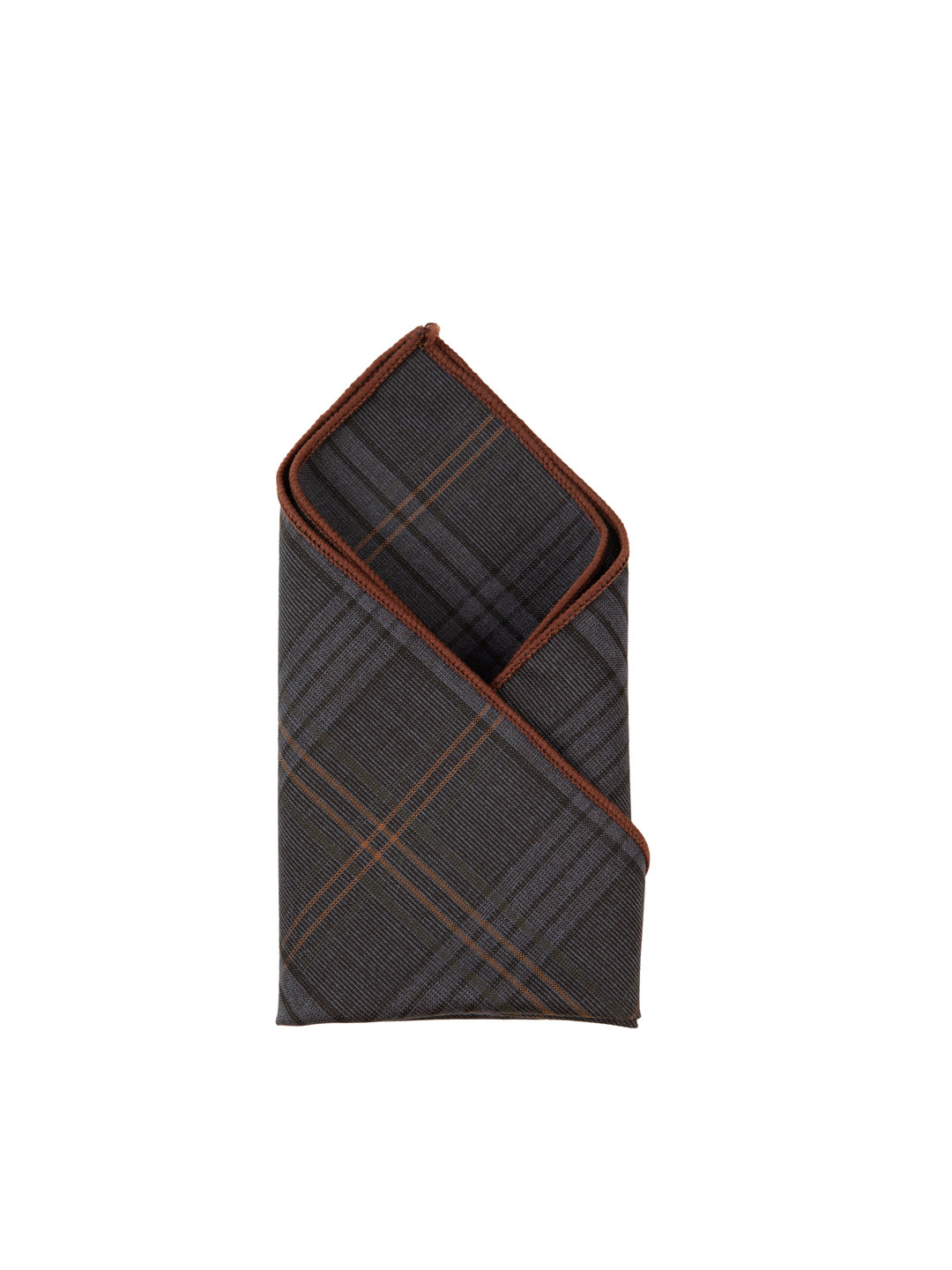 

Alvaro Castagnino Men Checked Pocket Square, Brown