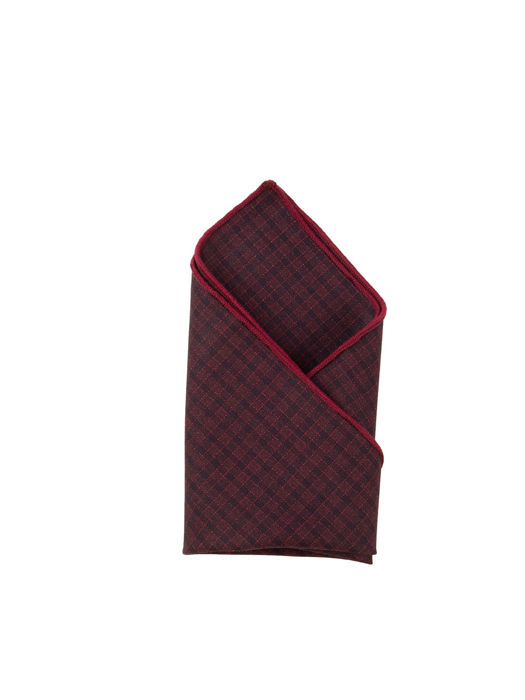 

Alvaro Castagnino Men Checked Pocket Squares, Burgundy