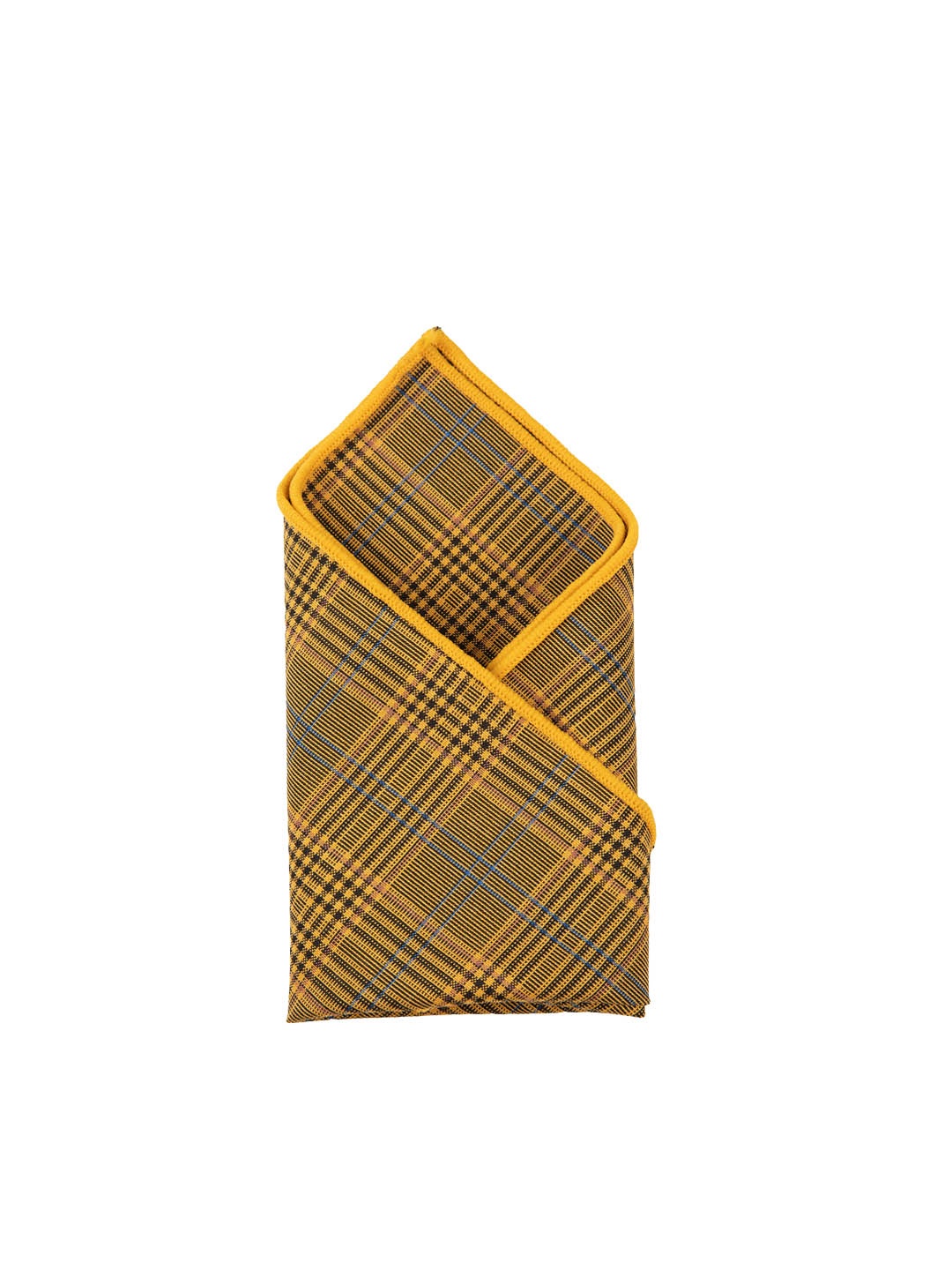 

Alvaro Castagnino Men Checked Pocket Squares, Mustard