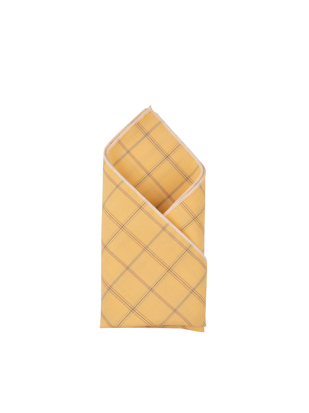 

Alvaro Castagnino Men Checked Pocket Squares, Yellow