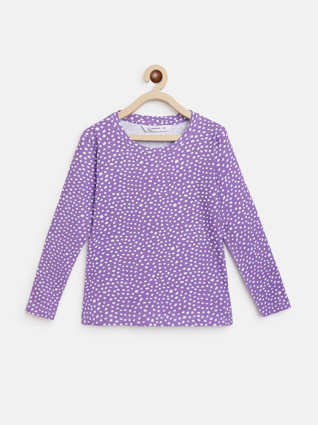 

Campana Girls Abstract Printed Cotton T-shirt, Purple