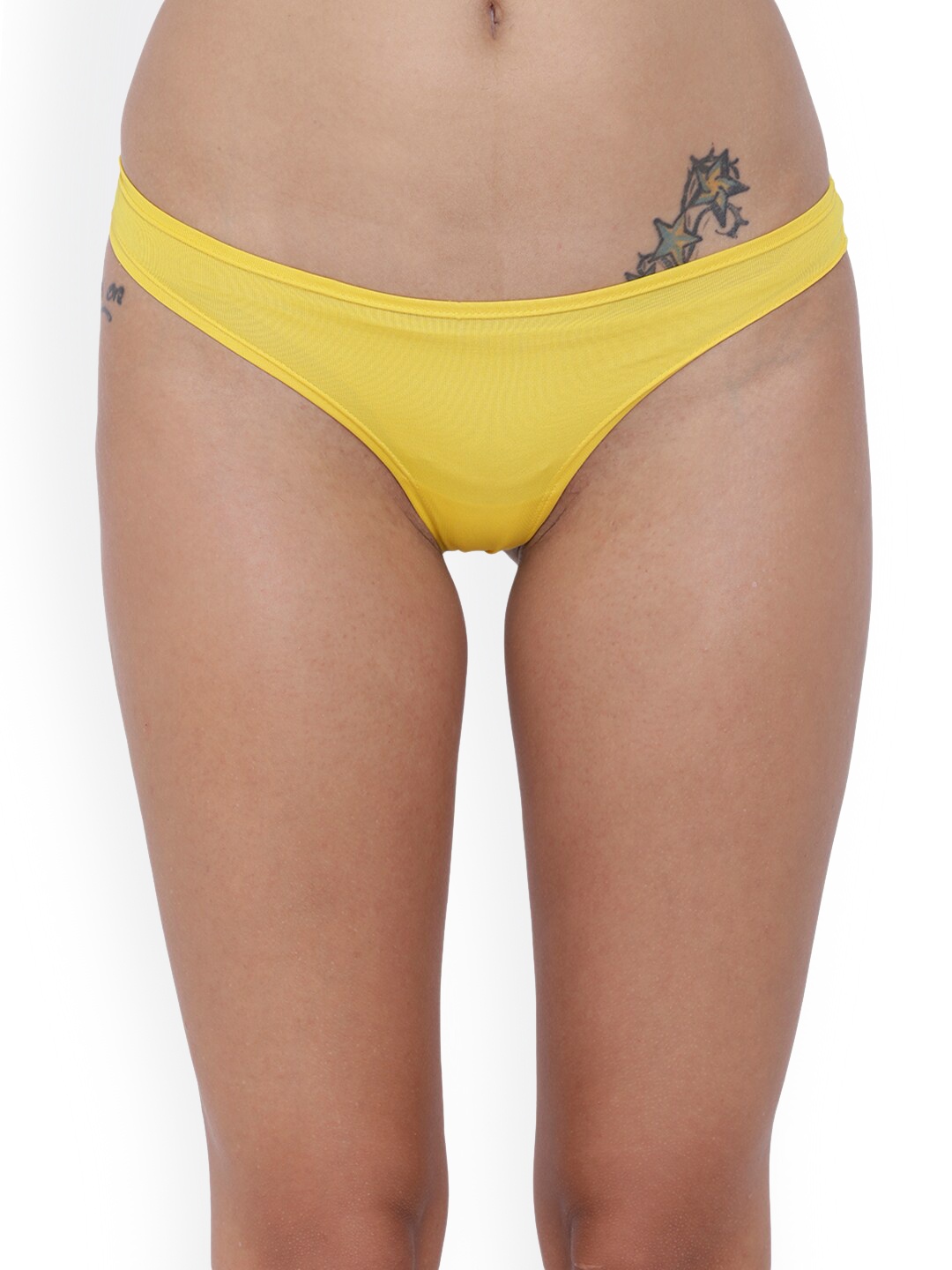 

BASIICS by La Intimo Solid Low-Rise Anti Bacterial Thong Briefs BCPSS01, Yellow