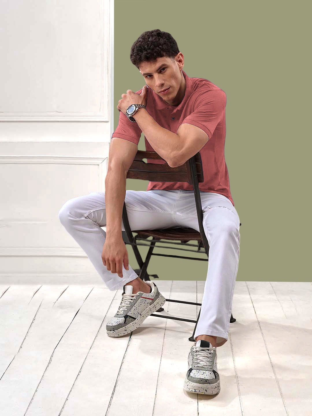 

LUX NITRO Polo Collar Anti Odour T-shirt, Peach