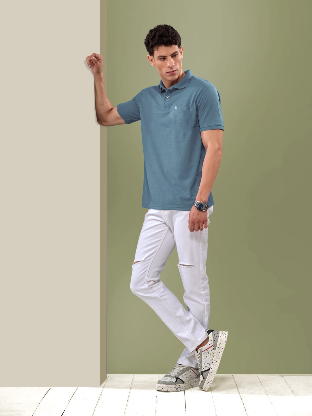 

LUX NITRO Polo Collar Anti Odour T-shirt, Blue