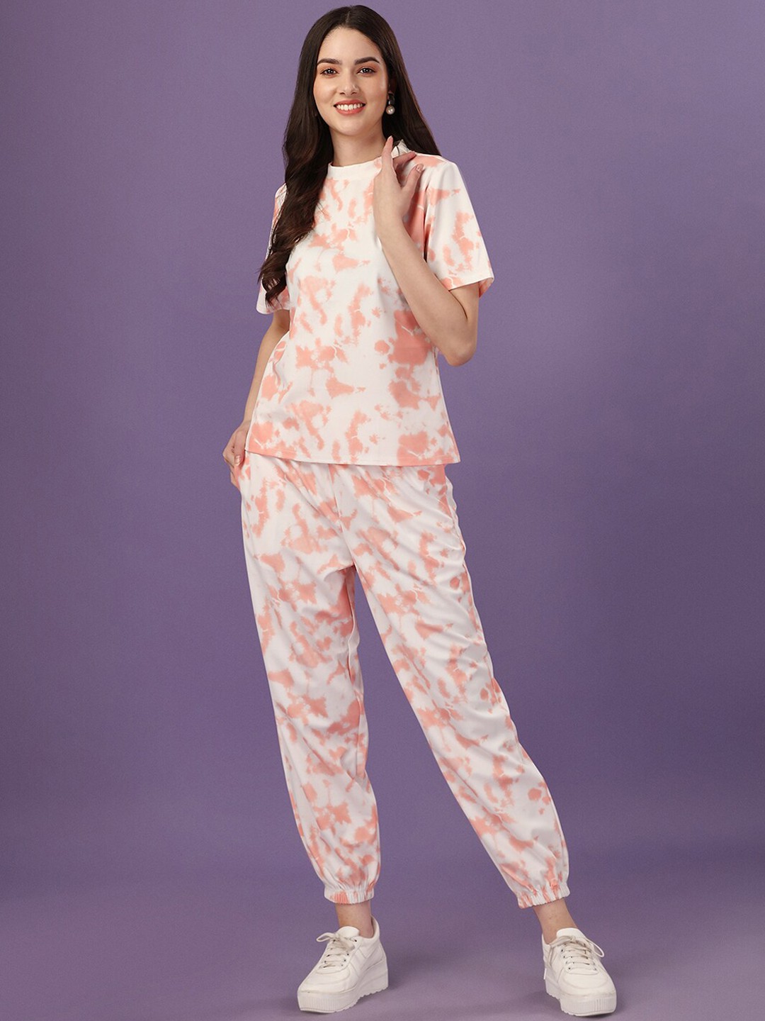 

Ziva Fashion Women Abstract Printed Co-Ords, Orange