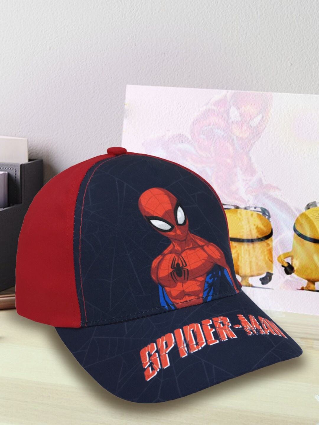 

Kids Ville Boys Spiderman Printed Baseball Cap, Red