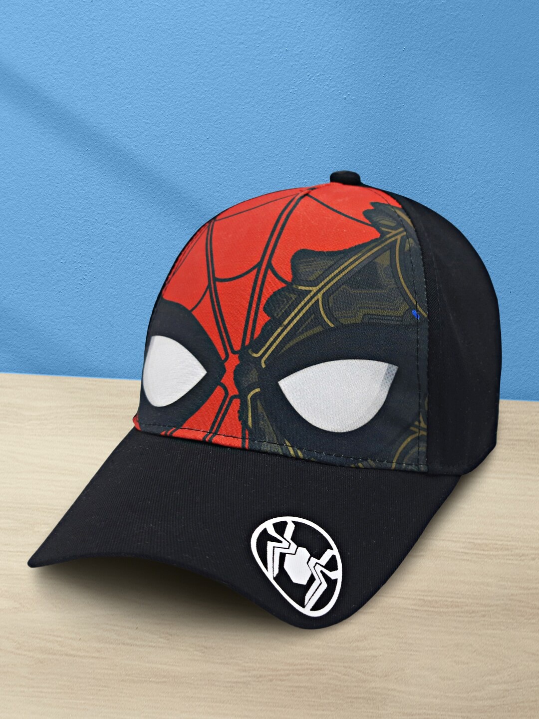 

Kids Ville Boys Spiderman Printed Baseball Cap, Black