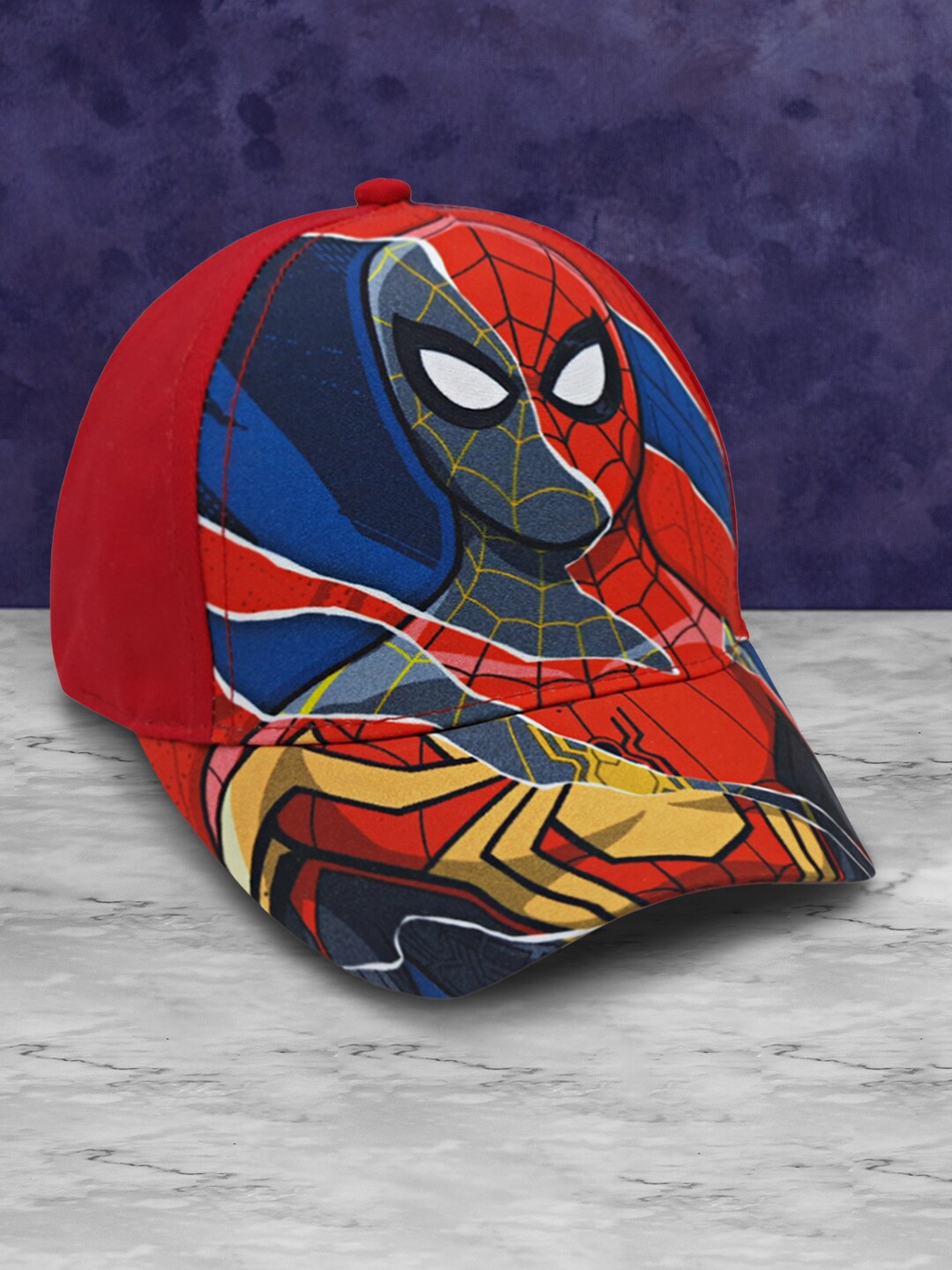 

Kids Ville Boys Spiderman Printed Baseball Cap, Red
