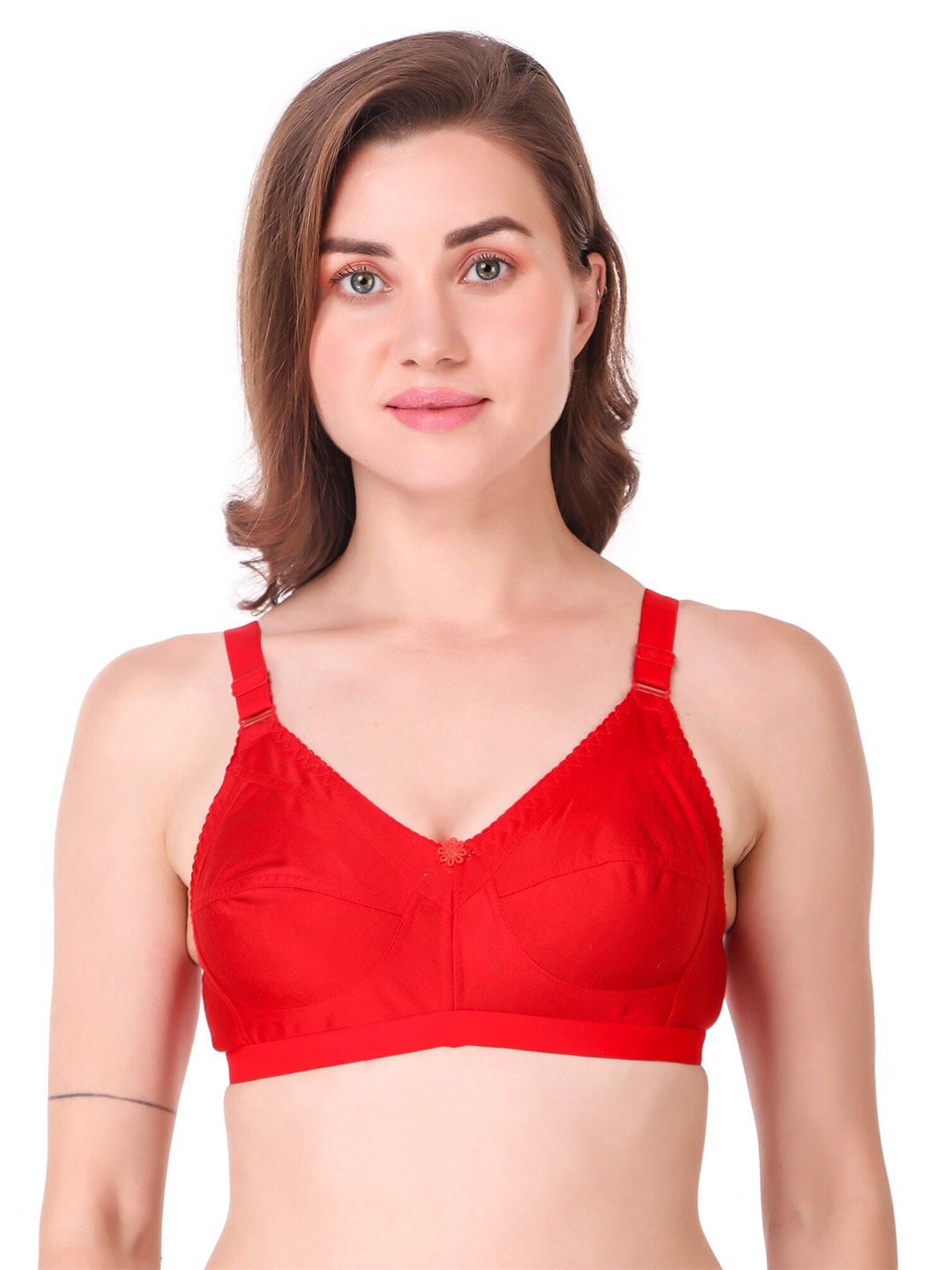

Piylu Full Coverage Everyday Bra All Day Comfort, Red