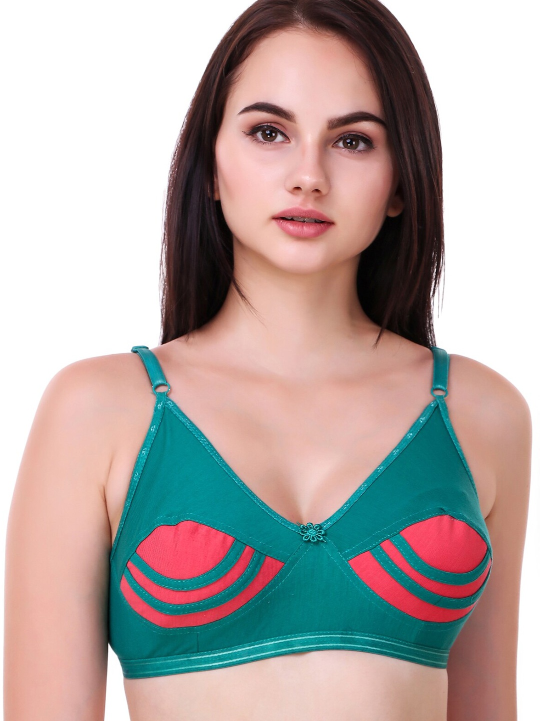 

Piylu Medium Coverage All Day Comfort Bra Colourblocked, Green