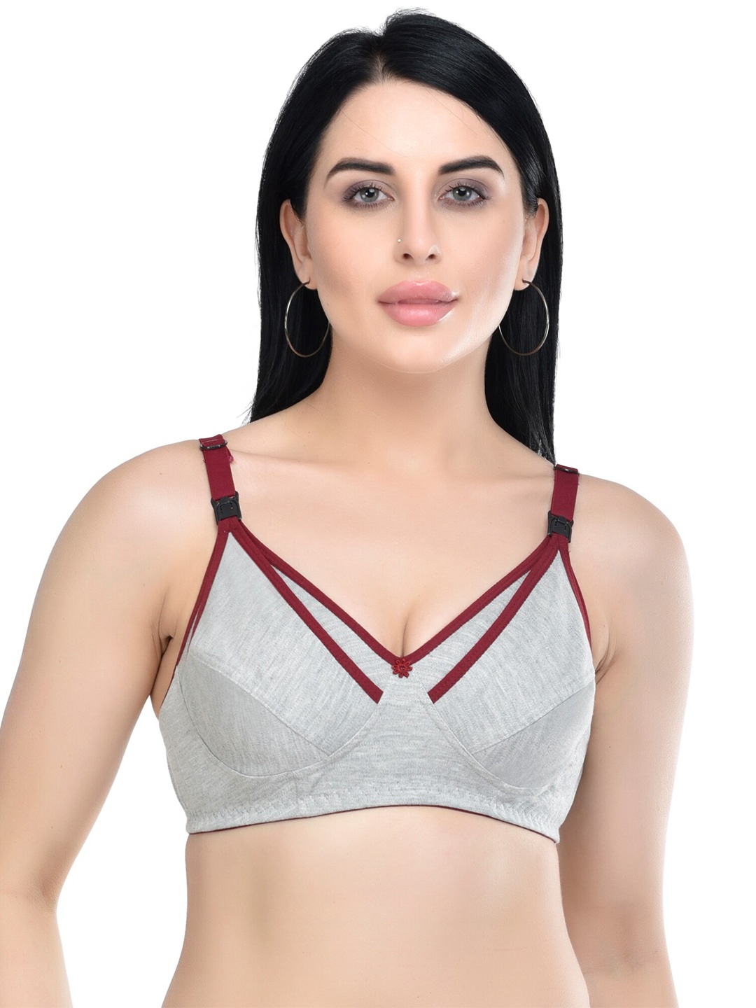 

Piylu Medium Coverage All Day Comfort Maternity Bra, Maroon