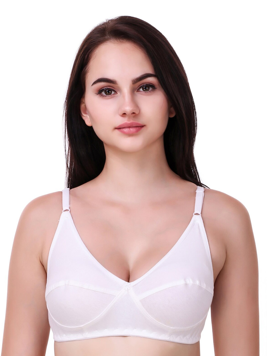 

Piylu Non-Wired Non-Padded Medium Coverage Everyday Bra, White