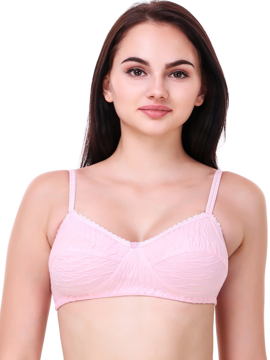 

Piylu Medium Coverage All Day Comfort Cotton Everyday Bra, Pink