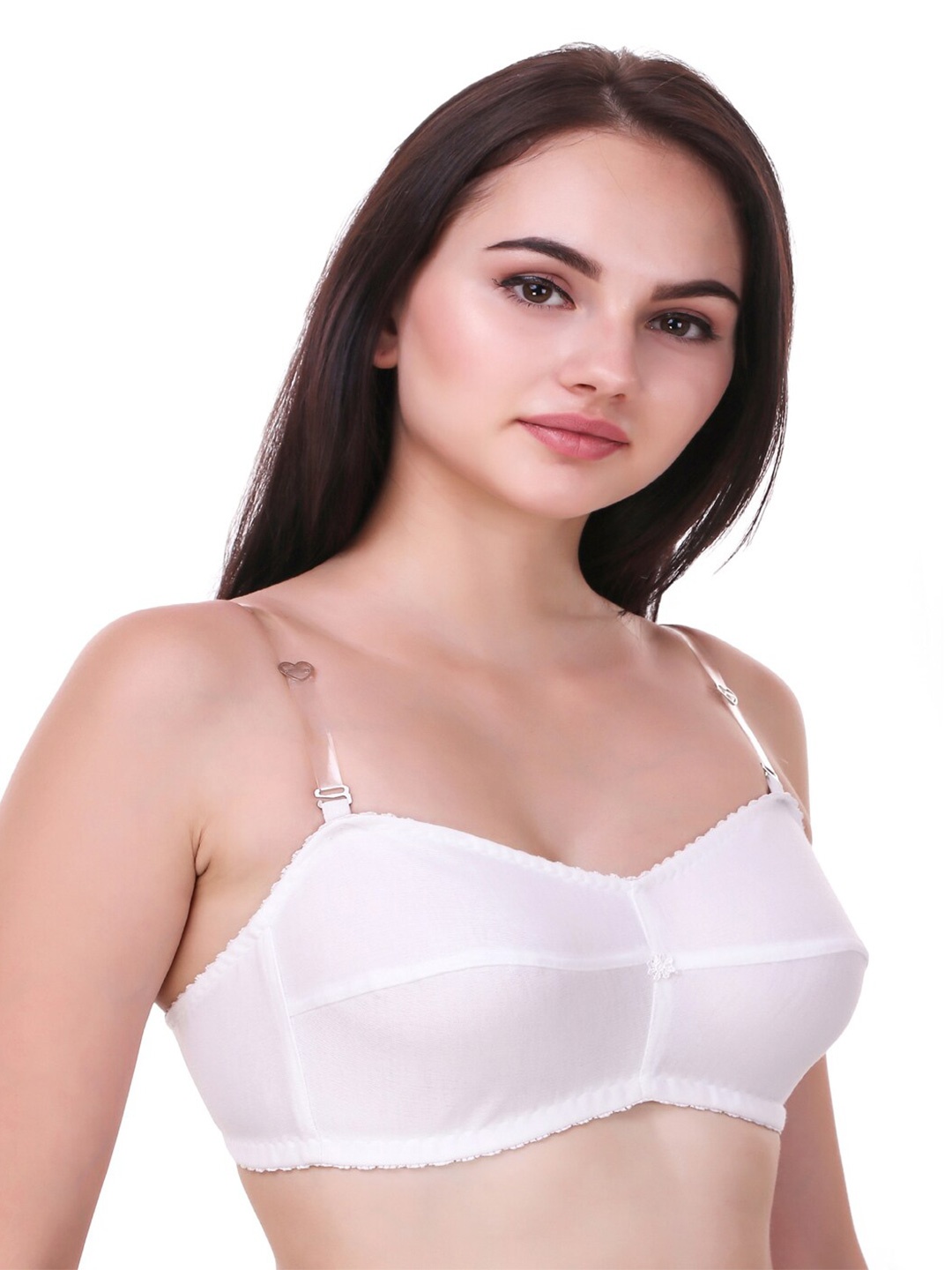 

Piylu Medium Coverage All Day Comfort Cotton Everyday Bra, White