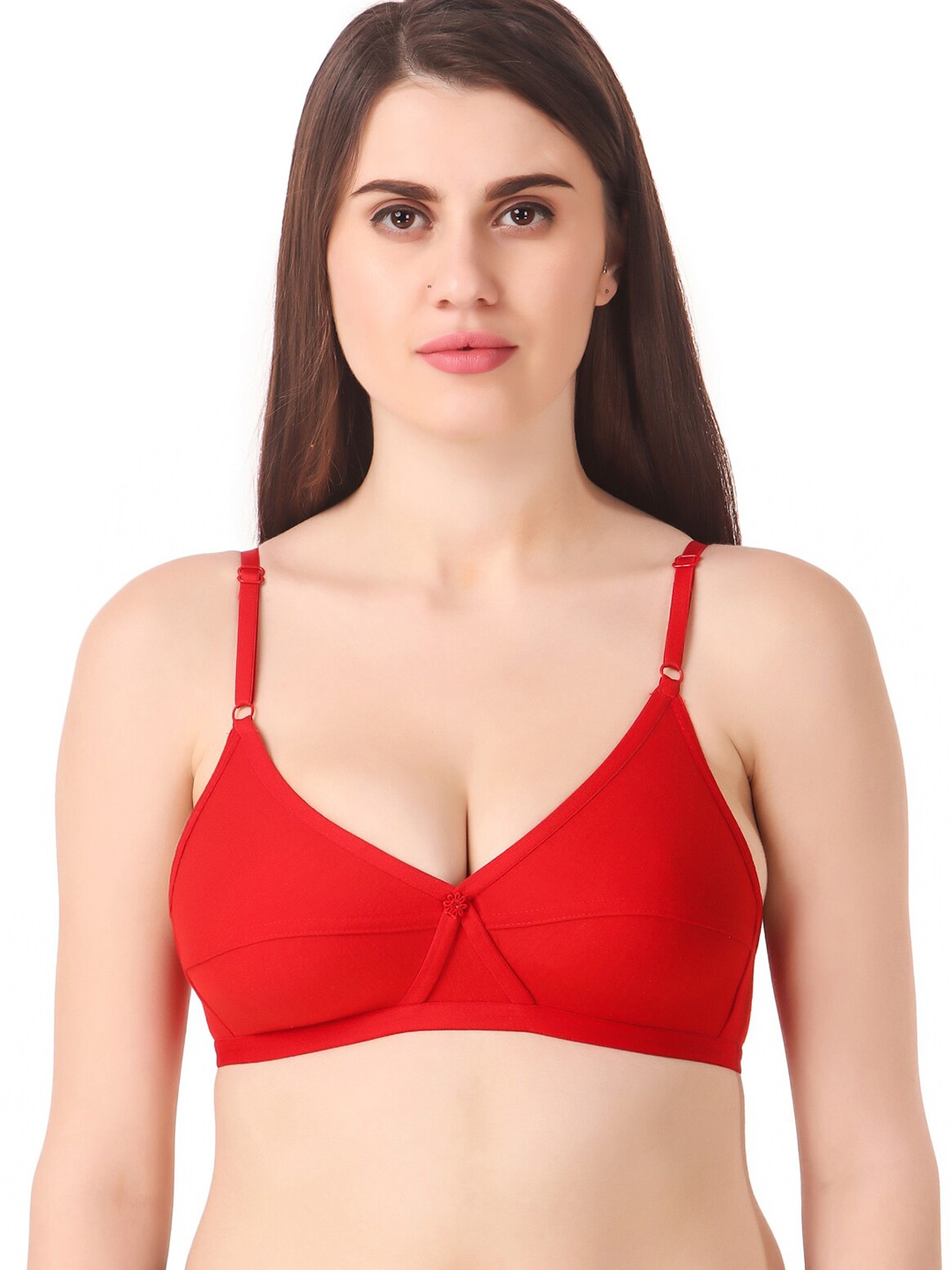 

Piylu Medium Coverage All Day Comfort Everday Bra, Red