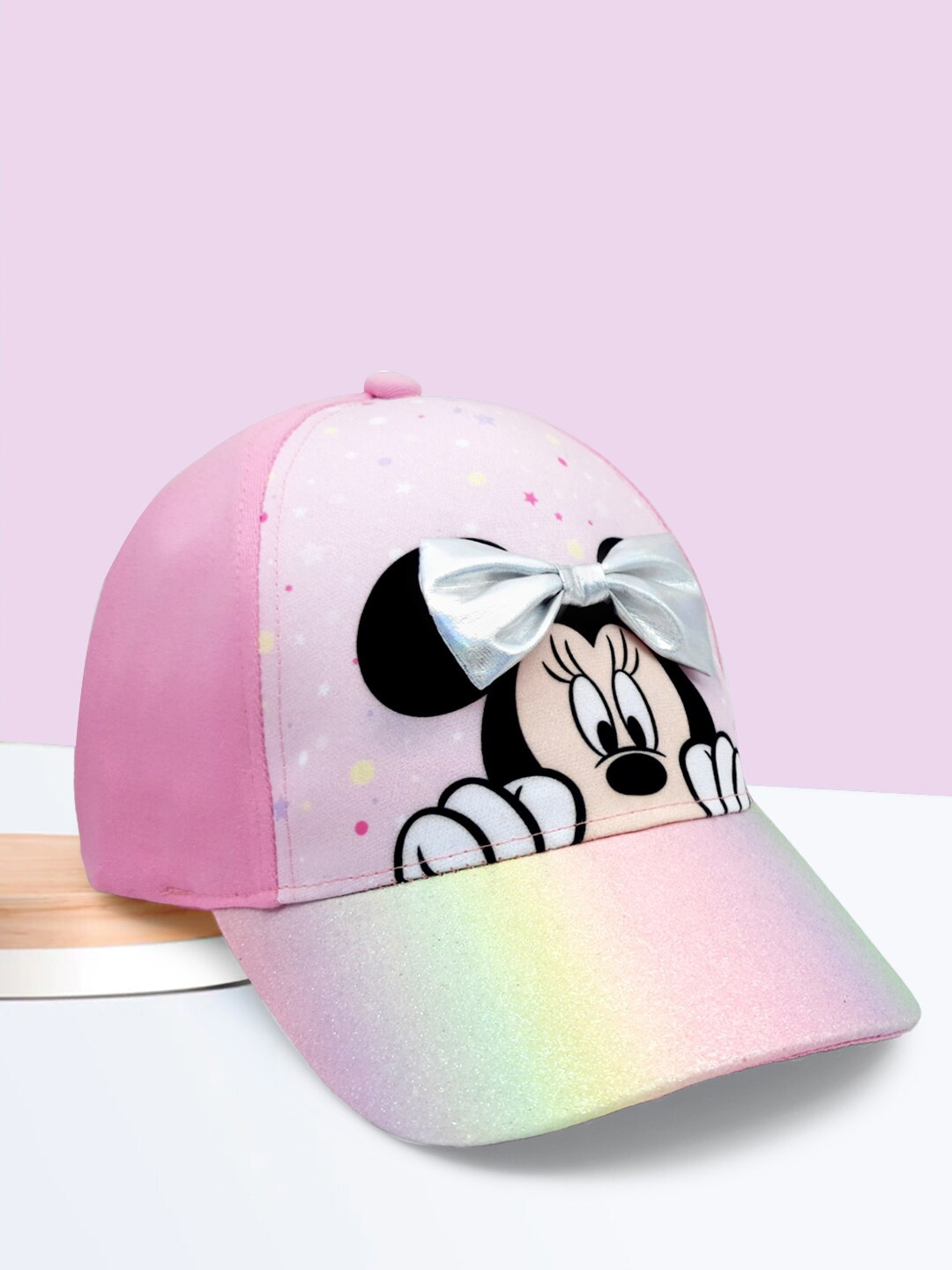 

Kids Ville Girls Minnie Mouse Printed Baseball Cap, Pink