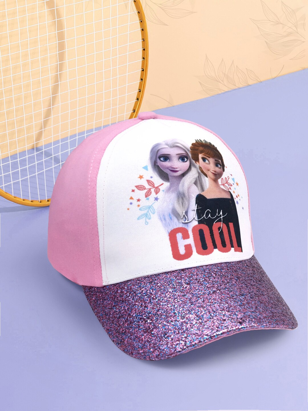 

Kids Ville Girls Frozen Printed Baseball Cap, Pink