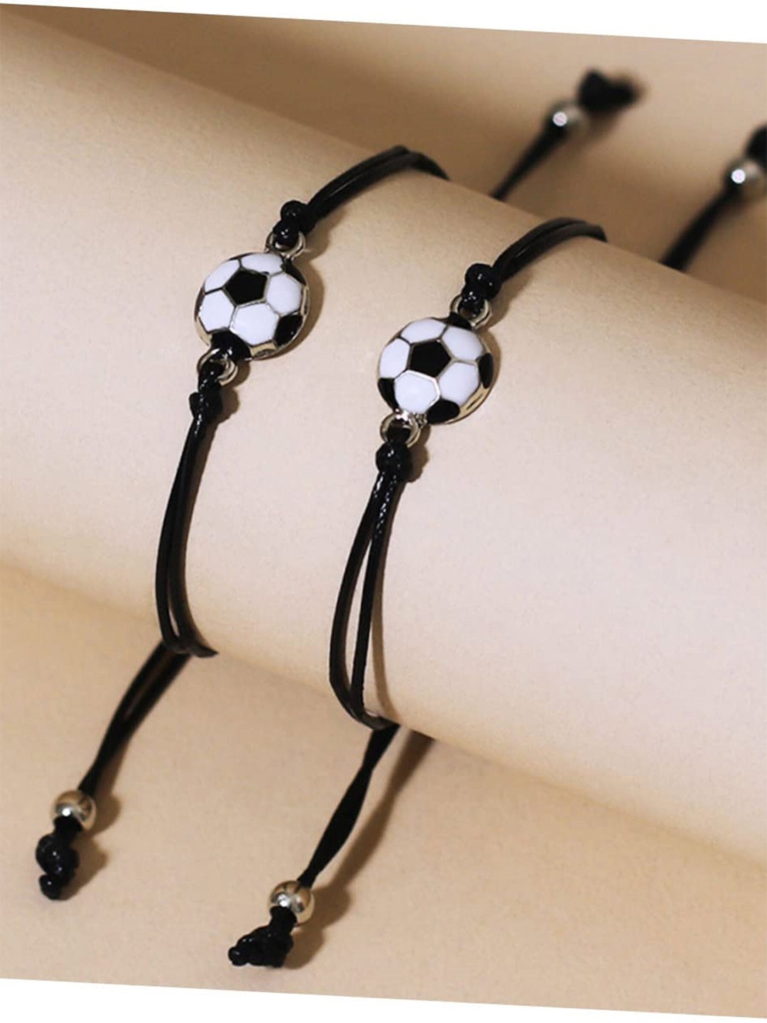 

EL REGALO Women Set Of 2 Wraparound Bracelet, Black