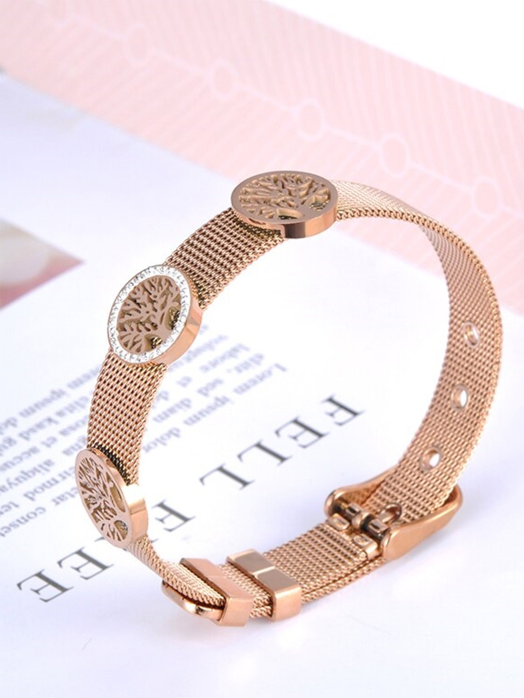 

EL REGALO Women Rose Gold-Plated Wraparound Bracelet