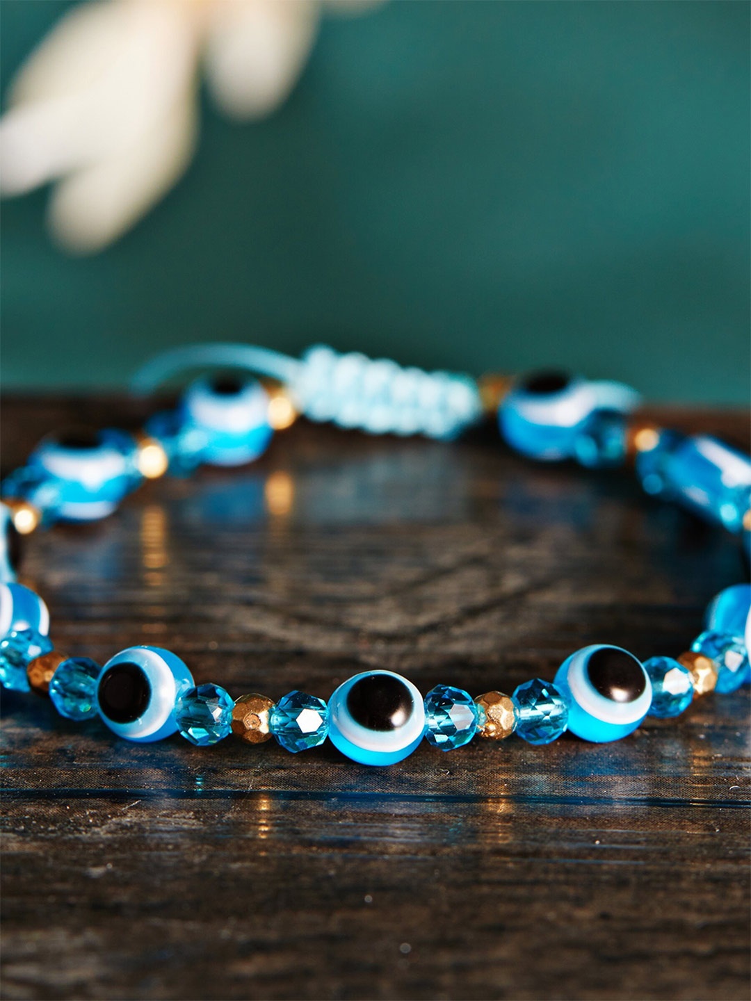 

EL REGALO Women Beaded Wraparound Bracelet, Blue