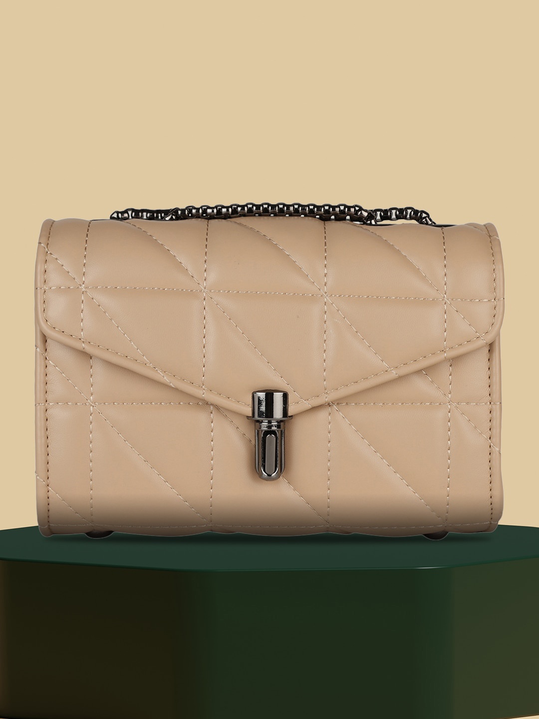 

MINI WESST Textured Structured Sling Bag, Nude