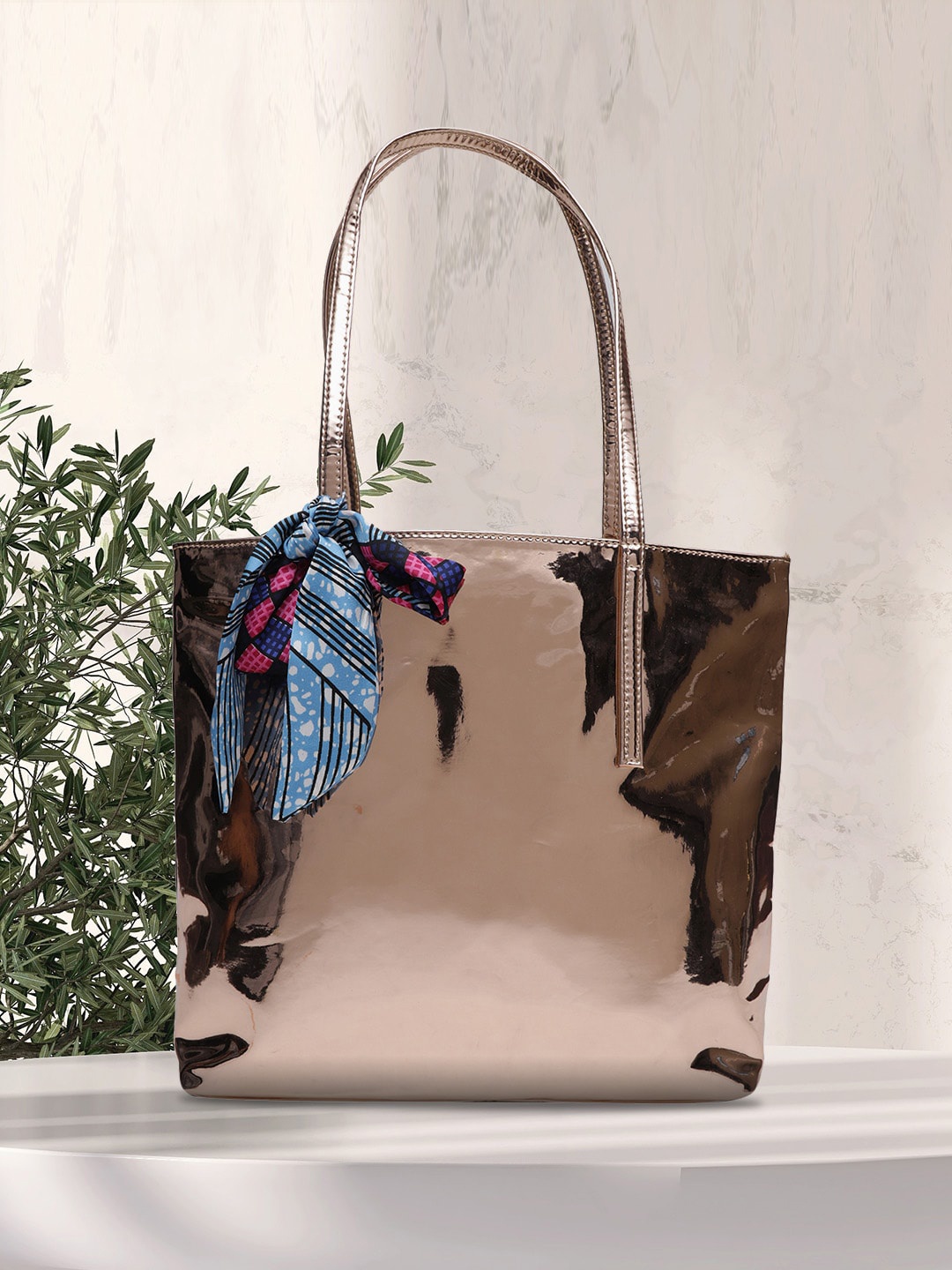 

MINI WESST Oversized Shopper Tote Bag, Rose gold