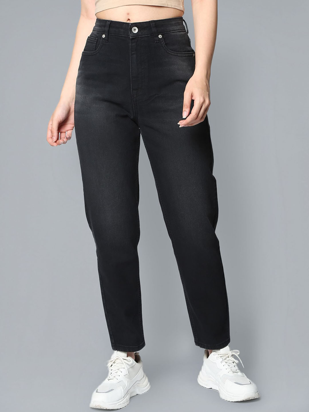 

Flying Machine Women Stretchable Jeans, Black