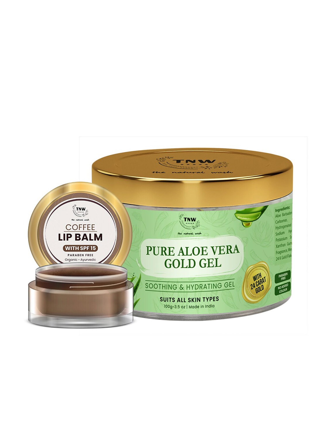 

TNW the natural wash Coffee Lip Balm With Pure Aloe Vera Gel, Brown