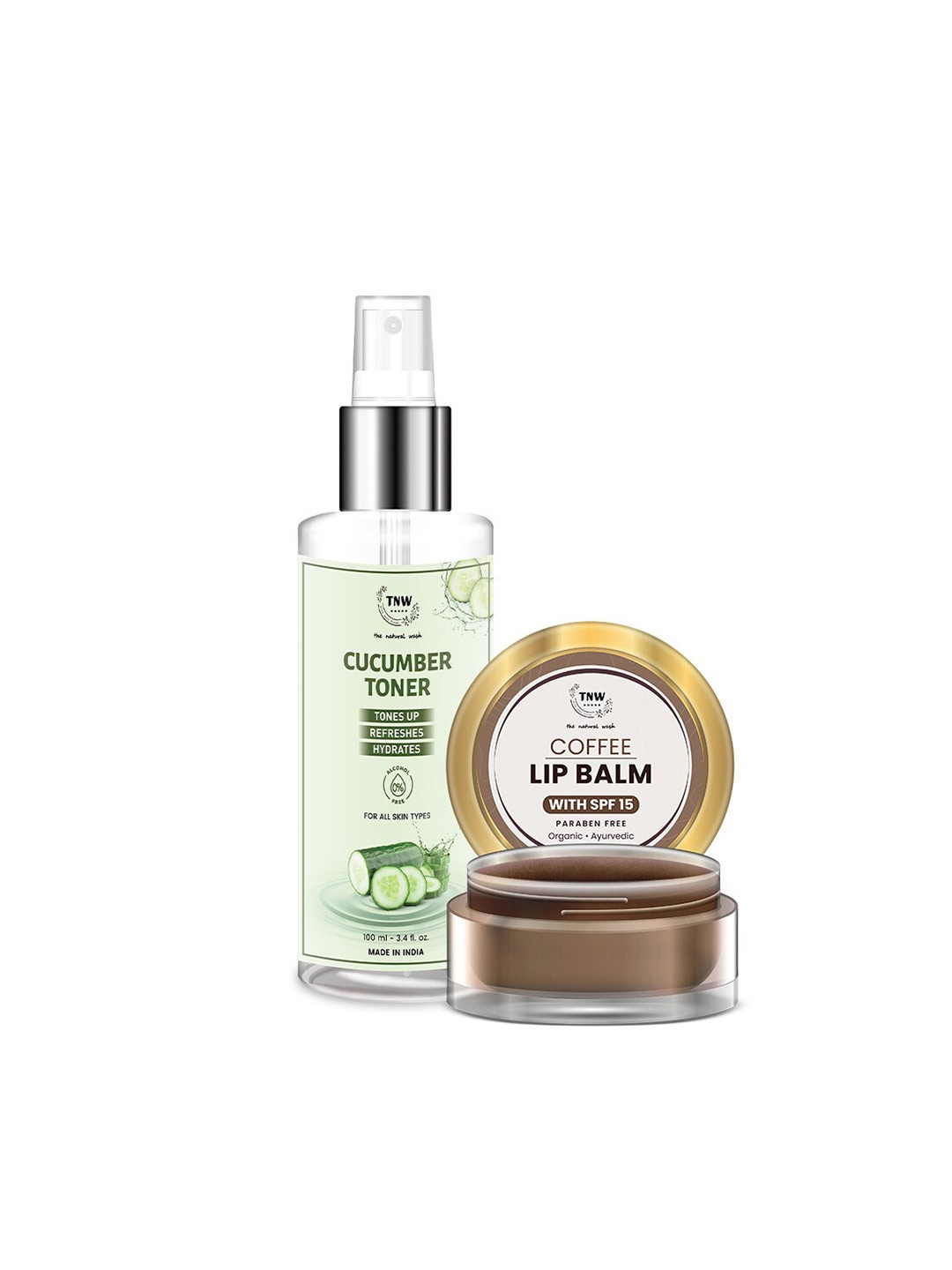 

TNW the natural wash Lip Balm & Toner Combo, Brown