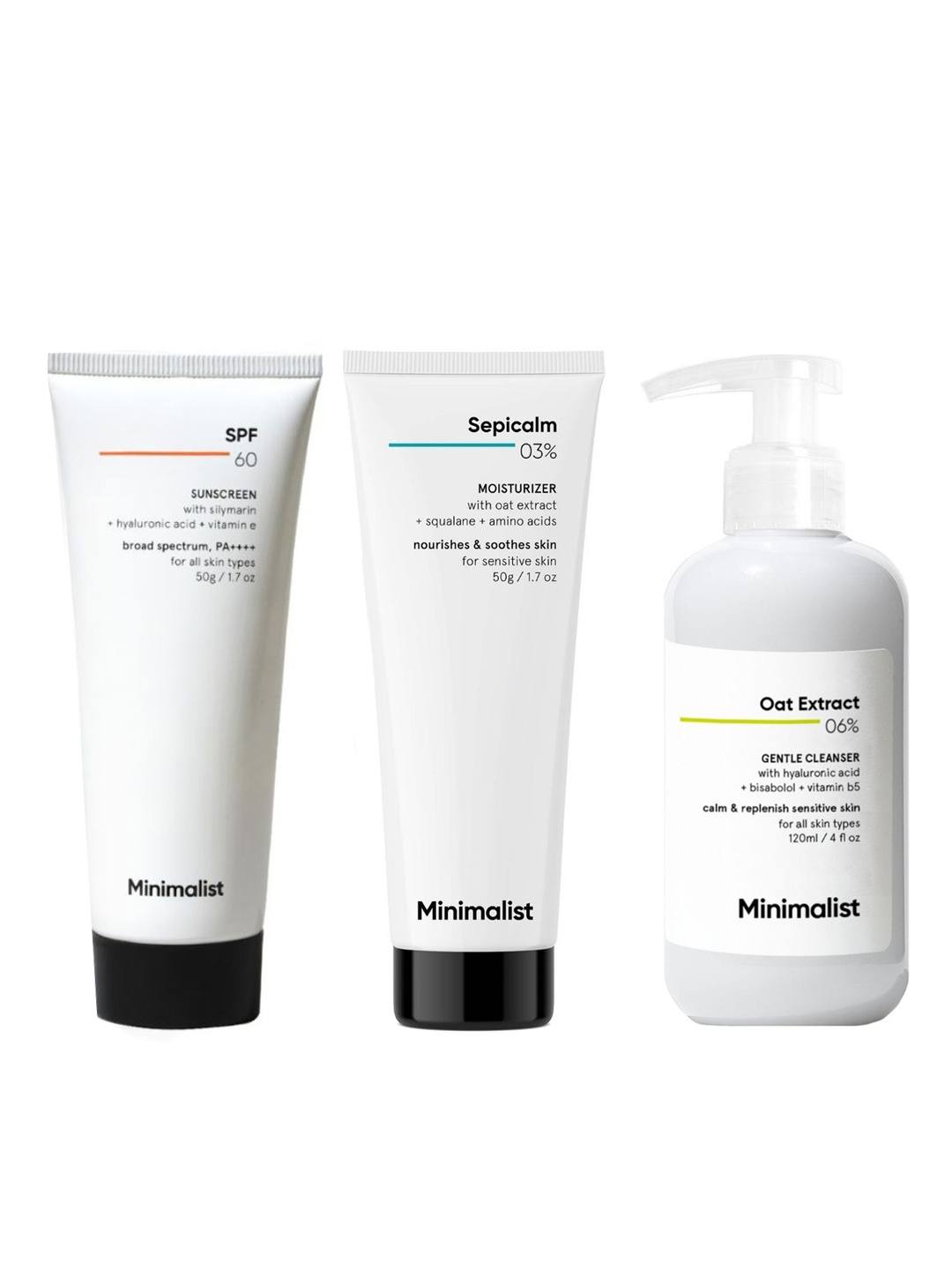 Minimalist Summer Combo for Sensitive Skin, White
