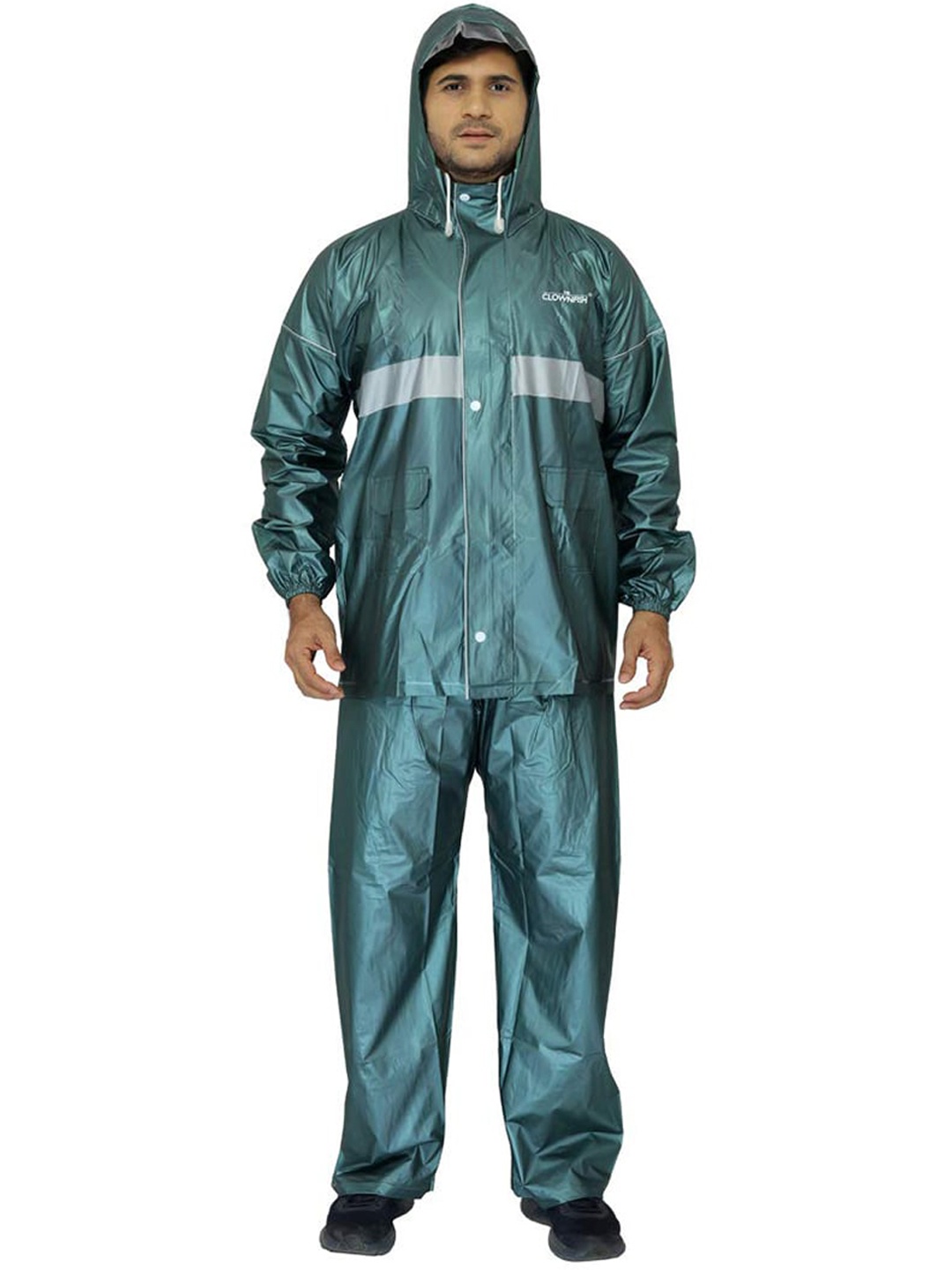

THE CLOWNFISH Waterproof & Leakproof Hooded Rain Suit, Sea green