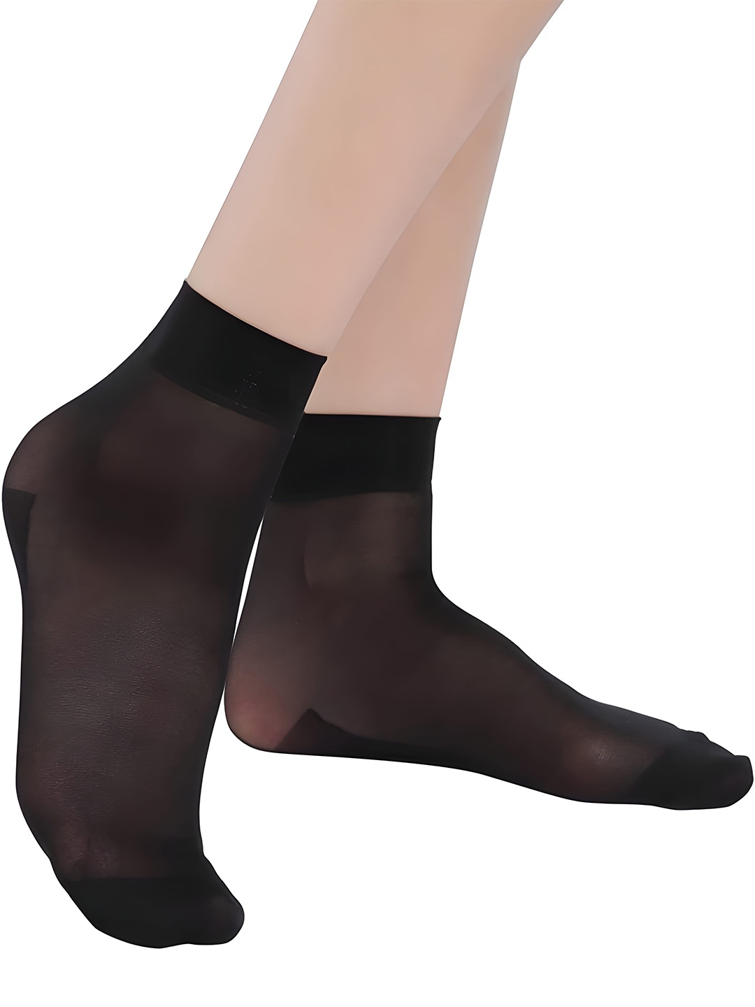 

Hill Islands Women Pack Of 7 Above Ankle Length Sheer Socks, Black