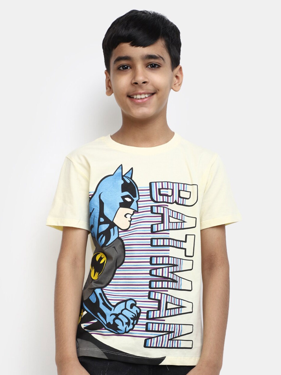 

V-Mart Boys Batman Printed Cotton T-shirt, Off white