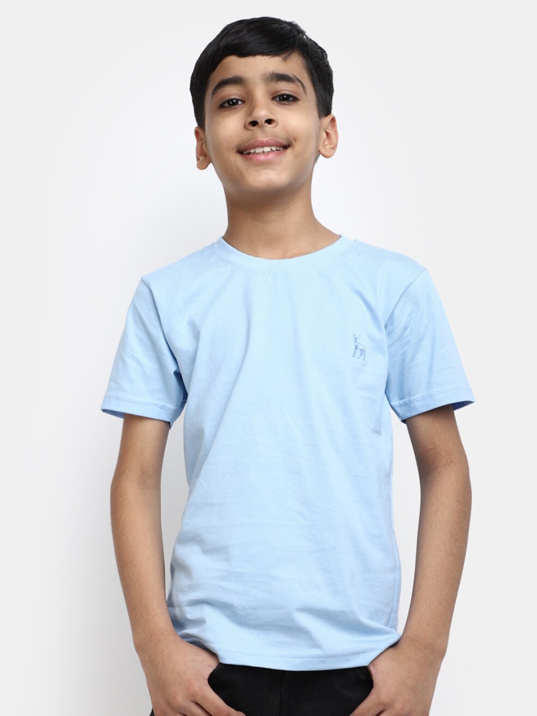 

V-Mart Boys Cotton Round Neck T-Shirt, Blue