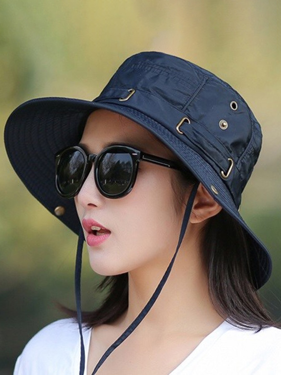 

Alexvyan Round Hat Summer Cap, Black