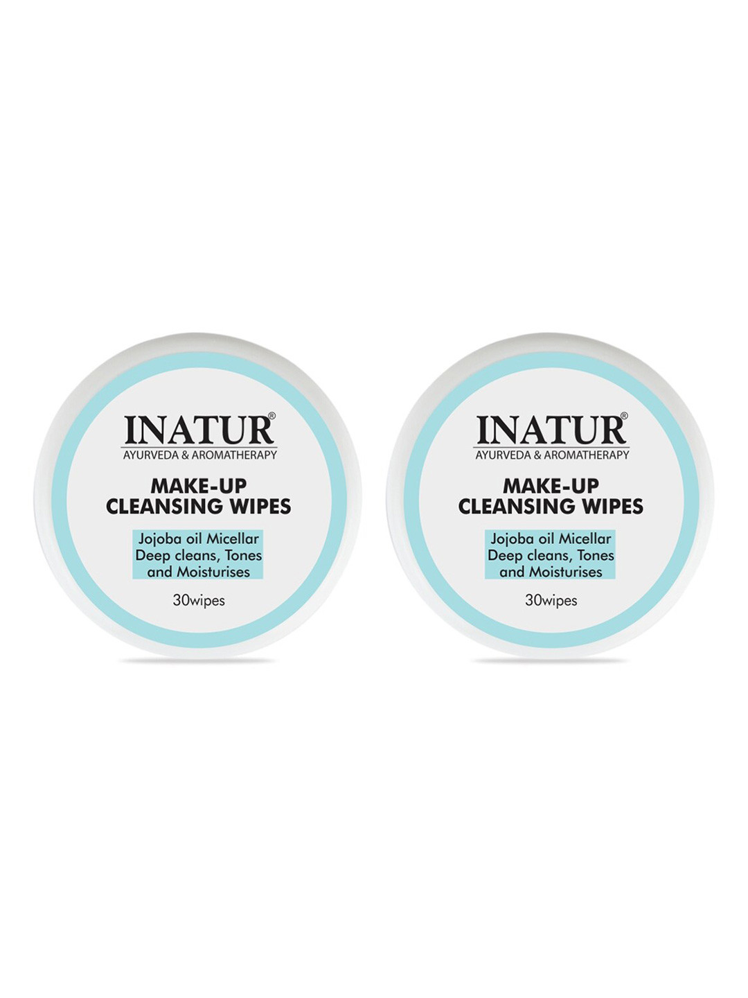 

Inatur Combo of 2 Make-Up Cleansing Wipe 30 Wipes, White