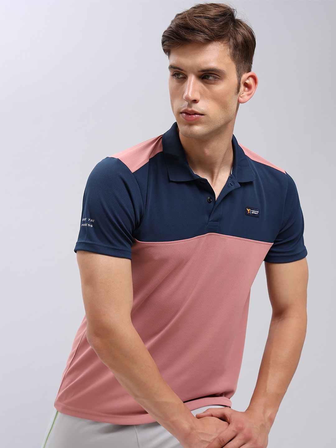 

Technosport Polo Collar Antimicrobial T-shirt, Pink