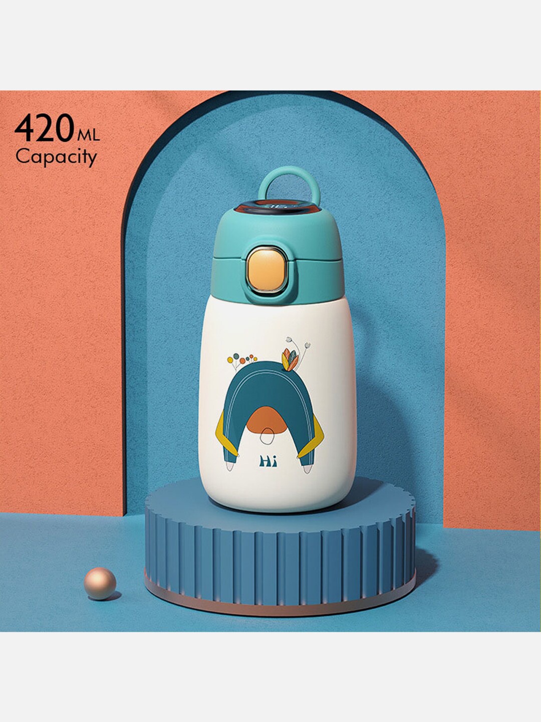 

Little Surprise Box LLP Temperature Control Stainless-Steel Water Bottle 420ml, Blue